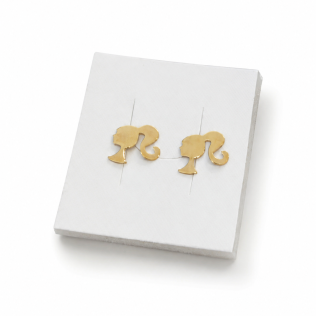 Brinco Barbie, banho de ouro 18K.